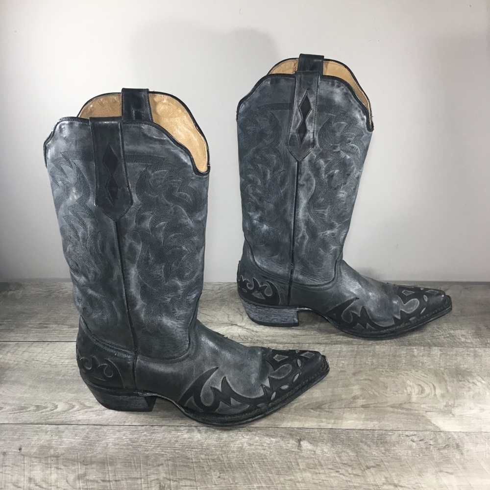 Mens MoonShine Brad Paisley Spirit Cowboy Western Distressed Leather Boots 9.5 - Picture 3 of 12